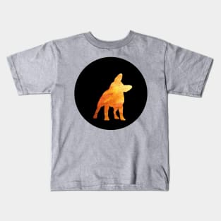 French Bulldog - Fiery Orange Silhouette Kids T-Shirt